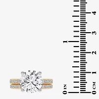 Signature By Modern Bride (G / Vs2-Si1) Womens 6 CT. T.W. Lab Grown White Diamond 14K Gold Round Side Stone Bridal Set
