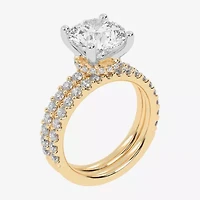Signature By Modern Bride (G / Vs2-Si1) Womens 6 CT. T.W. Lab Grown White Diamond 14K Gold Round Side Stone Bridal Set