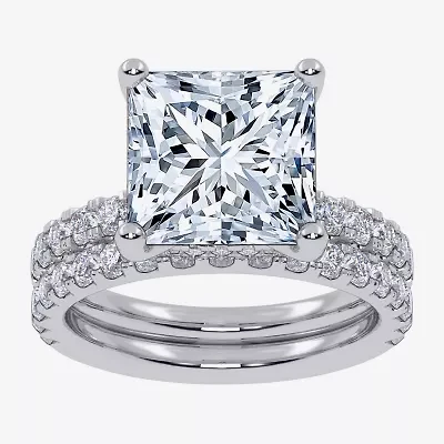 Signature By Modern Bride (G / Vs2-Si1) Womens 4 CT. T.W. Lab Grown White Diamond 14K Gold Side Stone Bridal Set