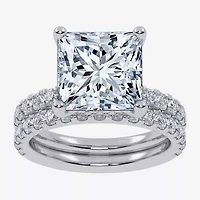 Signature By Modern Bride (G / Vs2-Si1) Womens 4 CT. T.W. Lab Grown White Diamond 14K Gold Side Stone Bridal Set