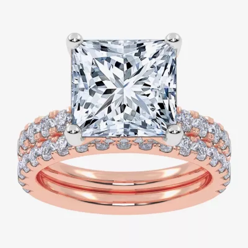 Signature By Modern Bride (G / Vs2-Si1) Womens CT. T.W. Lab Grown White Diamond 14K Rose Gold Side Stone Bridal Set