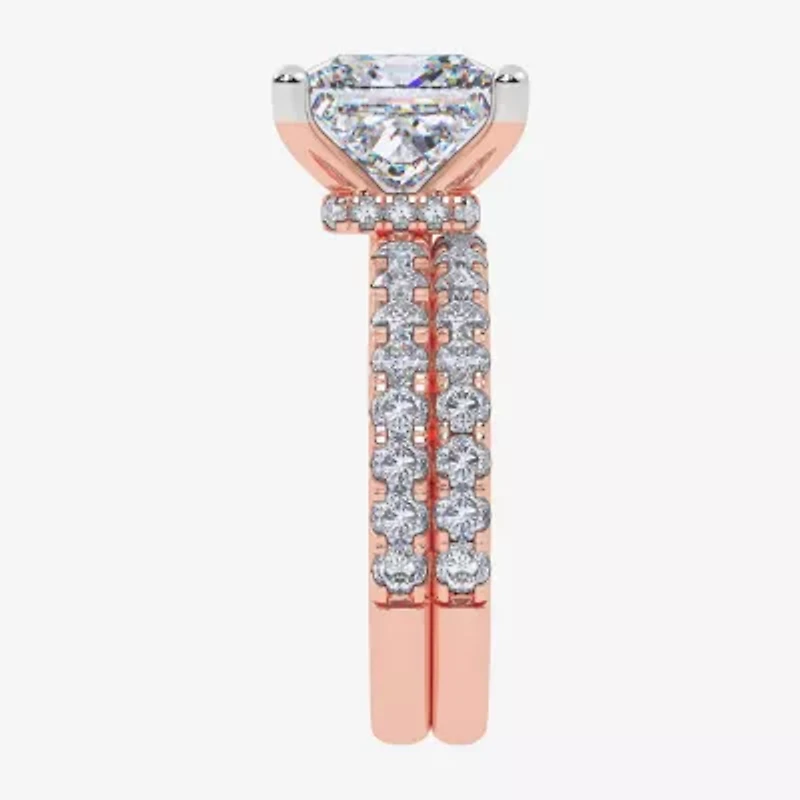 Signature By Modern Bride (G / Vs2-Si1) Womens CT. T.W. Lab Grown White Diamond 14K Rose Gold Side Stone Bridal Set