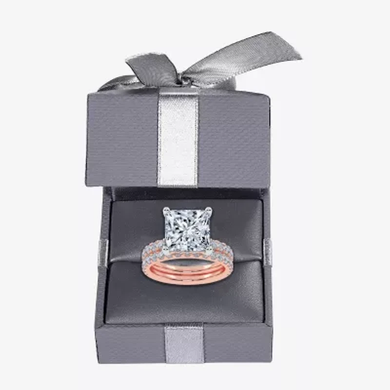 Signature By Modern Bride (G / Vs2-Si1) Womens 4 CT. T.W. Lab Grown White Diamond 14K Gold Side Stone Bridal Set