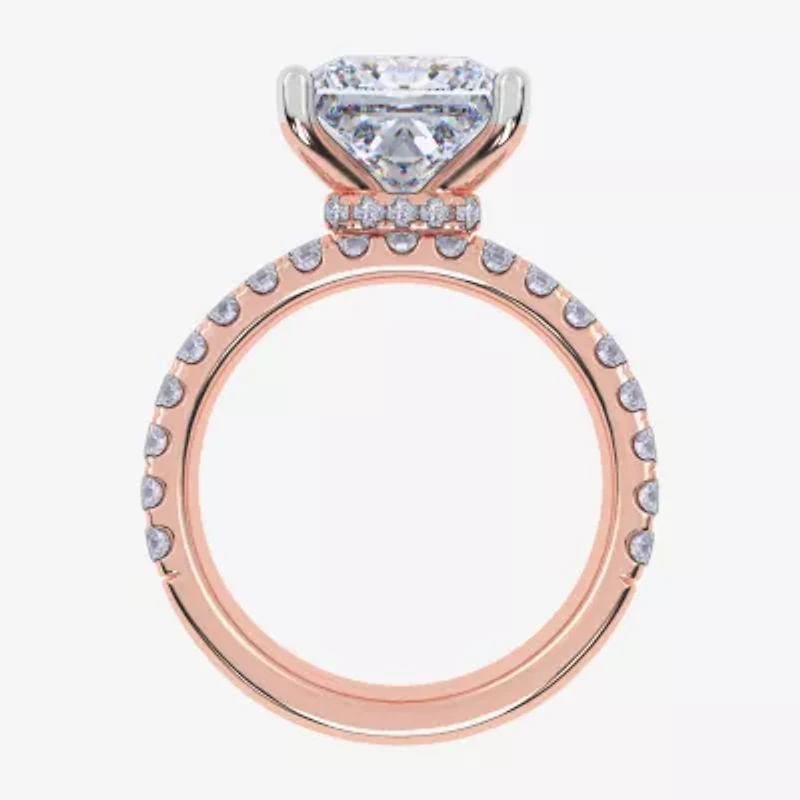 (G / Vs2-Si1) Womens 6 CT. T.W. Lab Grown White Diamond 14K Gold Side Stone Bridal Set