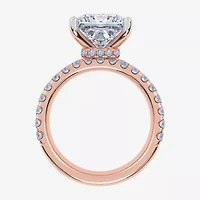 (G / Vs2-Si1) Womens 6 CT. T.W. Lab Grown White Diamond 14K Gold Side Stone Bridal Set