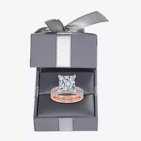 (G / Vs2-Si1) Womens 6 CT. T.W. Lab Grown White Diamond 14K Gold Side Stone Bridal Set