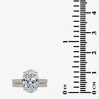 Signature By Modern Bride (G / Vs2-Si1) Womens 6 CT. T.W. Lab Grown White Diamond 14K Gold Oval Side Stone Bridal Set