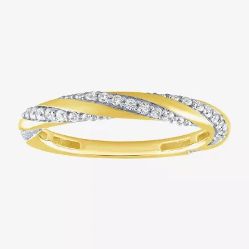 (G / Si2) Womens 1/4 CT. T.W. Lab Grown White Diamond 10K Gold Round Wedding Band