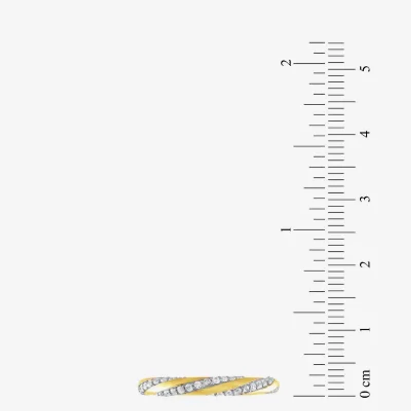 (G / Si2) Womens 1/4 CT. T.W. Lab Grown White Diamond 10K Gold Round Wedding Band