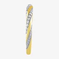 (G / Si2) Womens 1/4 CT. T.W. Lab Grown White Diamond 10K Gold Round Wedding Band