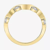 G / Si2) Womens 1/ CT. T.W. Lab Grown White Diamond 10K Gold Wedding Band