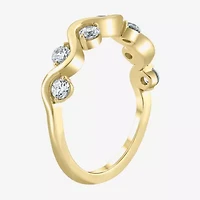G / Si2) Womens 1/ CT. T.W. Lab Grown White Diamond 10K Gold Wedding Band