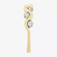 G / Si2) Womens 1/ CT. T.W. Lab Grown White Diamond 10K Gold Wedding Band