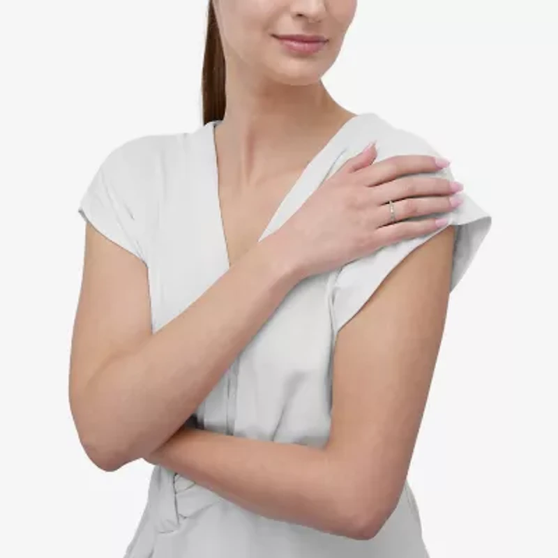 Womens 1/2 CT. T.W. Lab Grown White Diamond 10K Gold Wedding Band