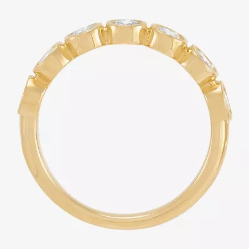 (H-I / I1) Womens 4MM 3/4 CT. T.W. Lab Grown White Diamond 10K Gold Wedding Band