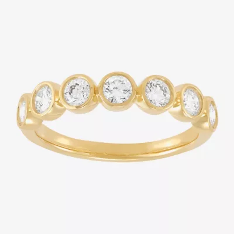 (H-I / I1) Womens 4MM 3/4 CT. T.W. Lab Grown White Diamond 10K Gold Wedding Band