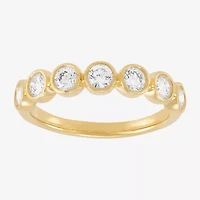 (H-I / I1) Womens 4MM 3/4 CT. T.W. Lab Grown White Diamond 10K Gold Wedding Band