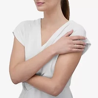 (H-I / I1) Womens 4MM 3/4 CT. T.W. Lab Grown White Diamond 10K Gold Wedding Band