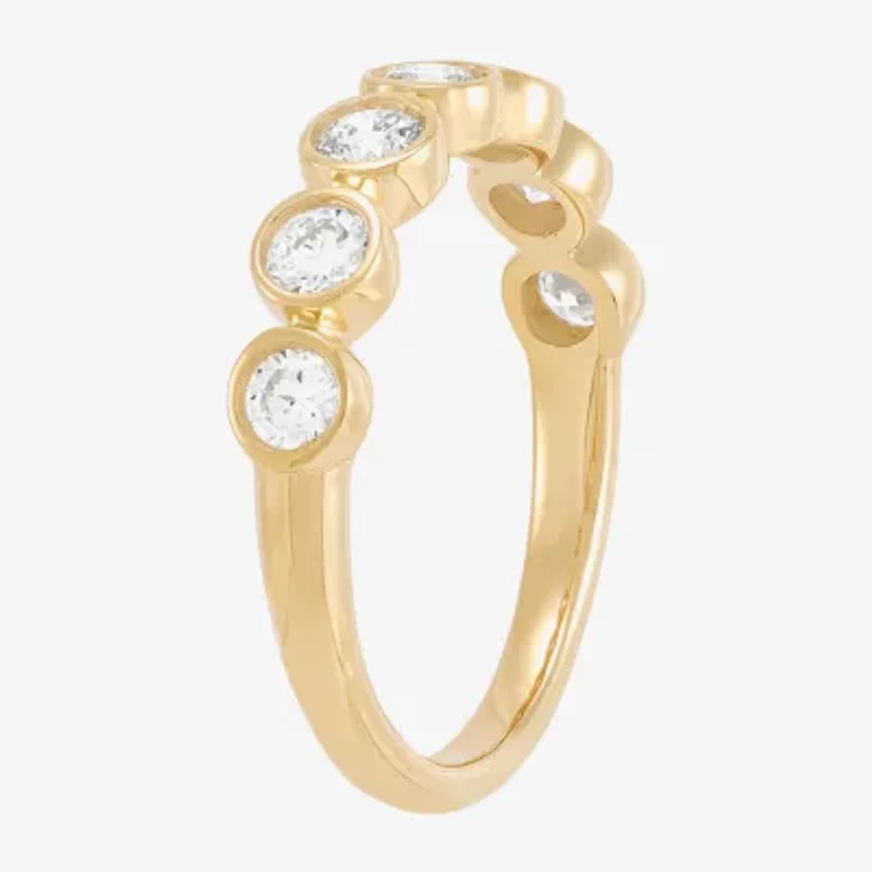 (H-I / I1) Womens 4MM 3/4 CT. T.W. Lab Grown White Diamond 10K Gold Wedding Band