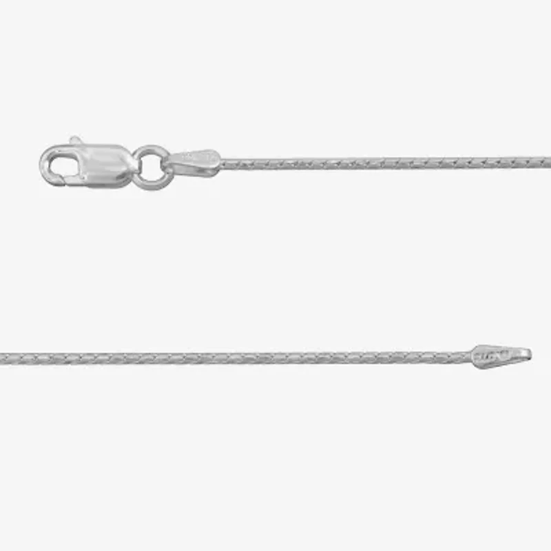 Made in Italy Womens Sterling Silver 18 Inch Curb Chain Necklace
