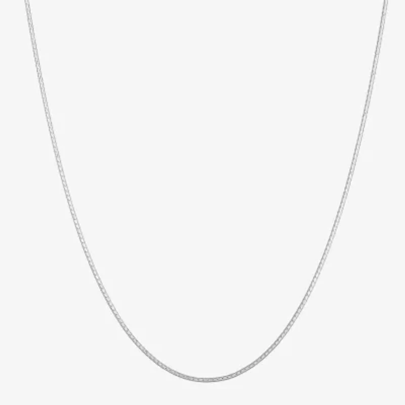 Made in Italy Womens Sterling Silver 18 Inch Curb Chain Necklace