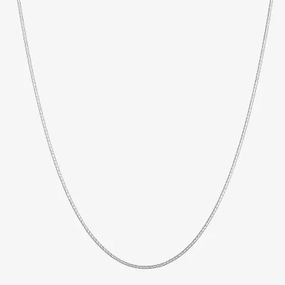 Made in Italy Womens Sterling Silver 18 Inch Curb Chain Necklace