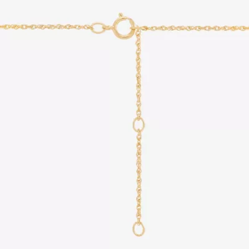 (H-I Womens 1/4 CT. T.W. Lab Grown White Diamond 14K Gold Over Silver Sterling Silver Heart 18 Inch Pendant Necklace