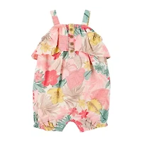 Carter's Baby Girls Sleeveless Floral Romper