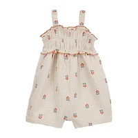 Carter's Baby Girls Sleeveless Floral Romper