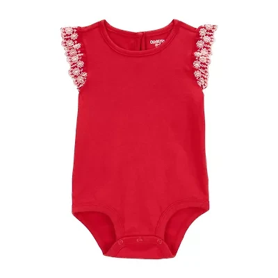 Oshkosh Baby Girls Round Neck Short Sleeve Bodysuit