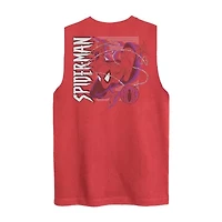 Mens Crew Neck Spiderman Muscle Tank