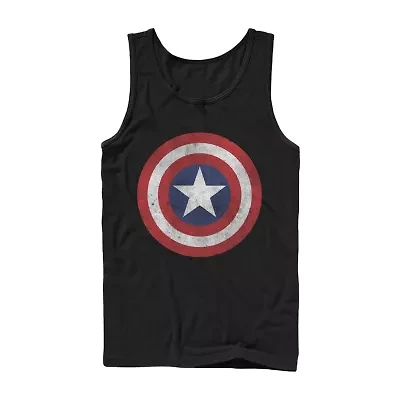 Mens Crew Neck Captain America Tank Top