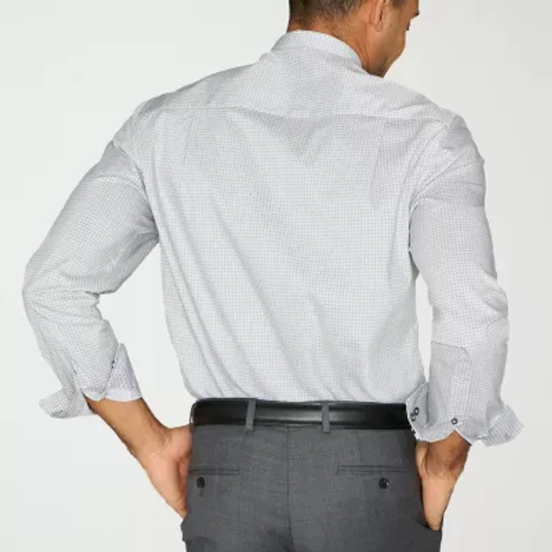 Nick Graham Mens Spread Collar Long Sleeve Shirt + Tie Set