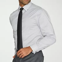 Nick Graham Mens Spread Collar Long Sleeve Shirt + Tie Set