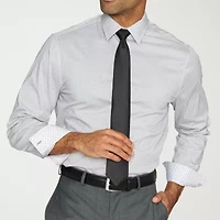 Nick Graham Mens Spread Collar Long Sleeve Shirt + Tie Set
