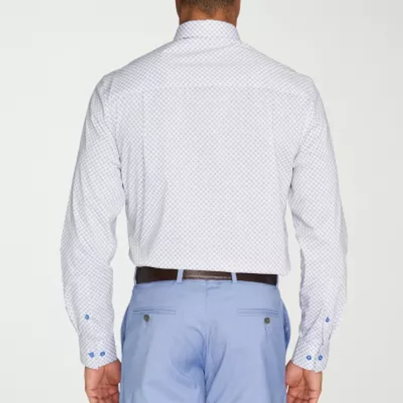 Nick Graham Mens Spread Collar Long Sleeve Shirt + Tie Set