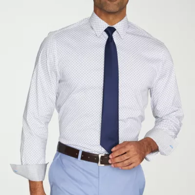 Nick Graham Mens Spread Collar Long Sleeve Shirt + Tie Set