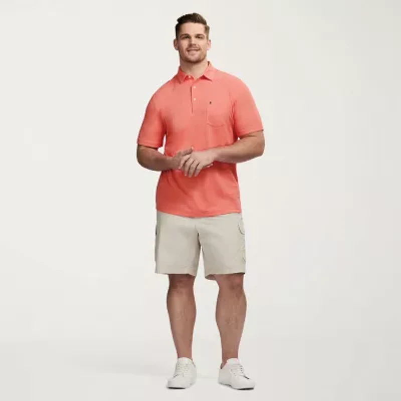 IZOD Sunshield Performance Big and Tall Mens Classic Fit Short Sleeve Polo Shirt