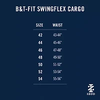 IZOD Swingflex Mens 9 1/2" Big and Tall Stretch Fabric Quick Dry Chino Short