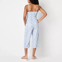 Secret Charm Womens Square Neck Sleeveless Juniors Jumpsuit