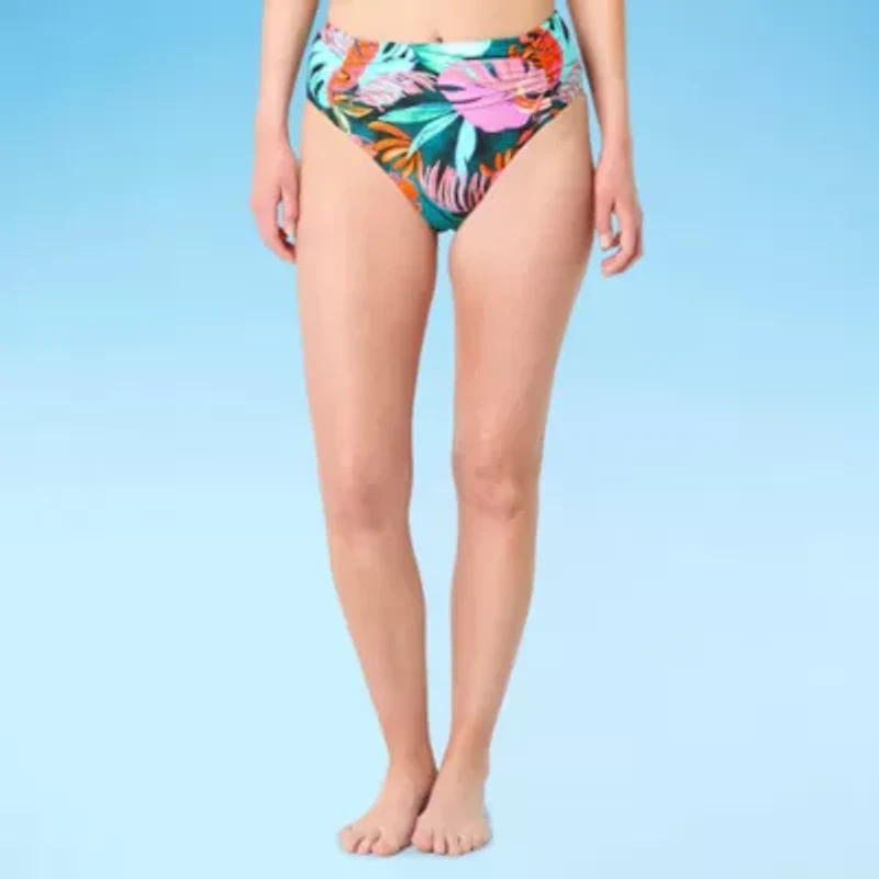 Mynah Womens Lined High Waist Bikini Swimsuit Bottom