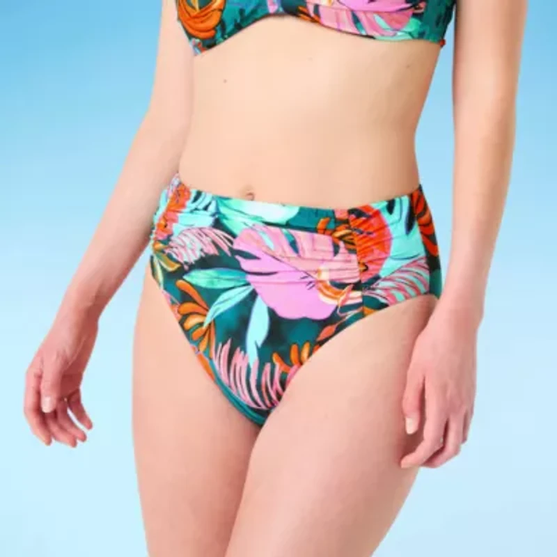 Mynah Womens Lined High Waist Bikini Swimsuit Bottom