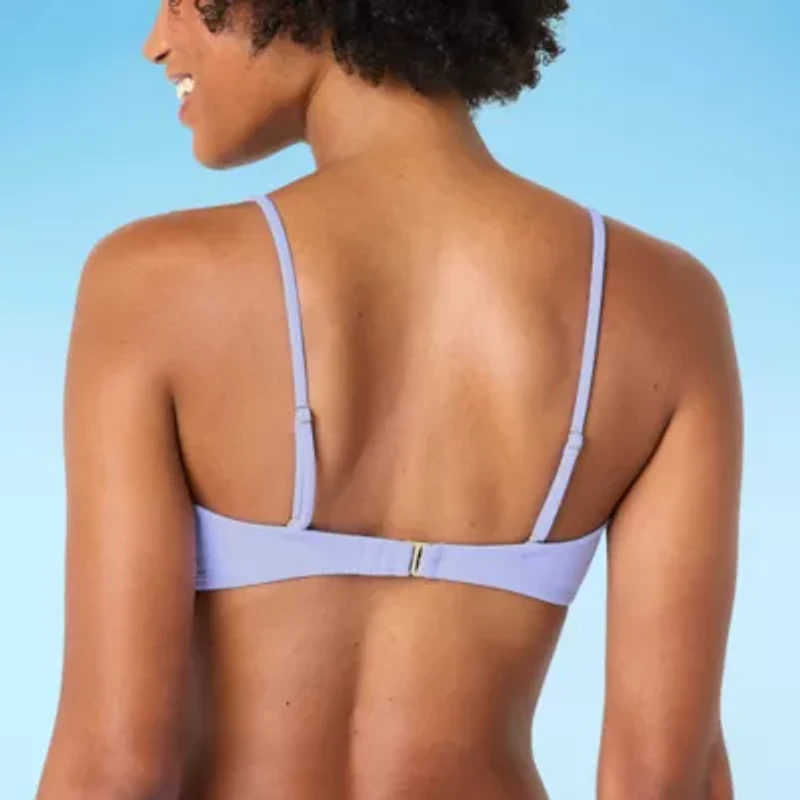 Decree Adjustable Straps Juniors Triangle Bikini Swimsuit Top