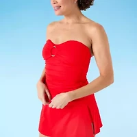 Liz Claiborne Womens Lined Tankini Swimsuit Top