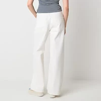 Arizona Juniors Womens Low Rise Wide Leg Jean