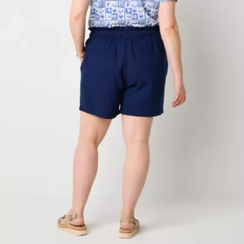 St. John's Bay Womens Plus Pull-On Short