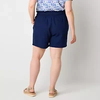St. John's Bay Womens Plus Pull-On Short