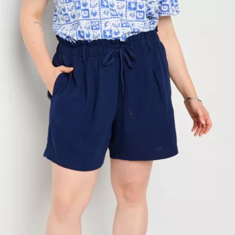 St. John's Bay Womens Plus Pull-On Short