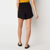 a.n.a. Womens Drawstring Drapey 4" Pull On Short