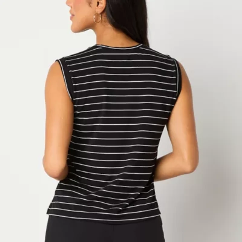 Stylus Womens Crew Neck Sleeveless T-Shirt